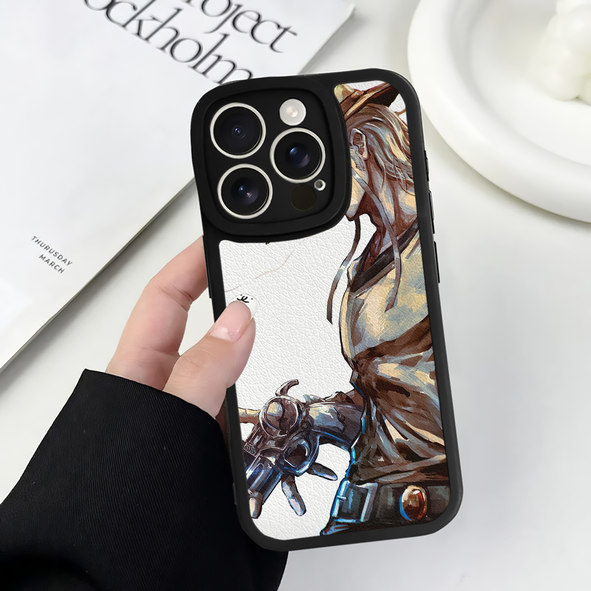 （画像用） ジョジョの奇妙な冒険 JoJo's Bizarre Adventure 【iPhone 16シリーズ対応】シリコンスマホケース（レザー調） 材質：シリコン